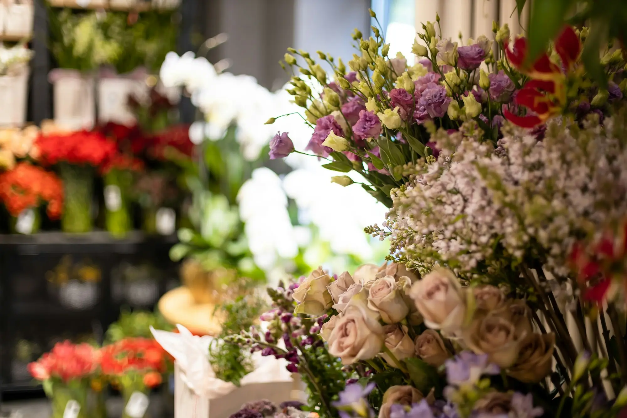 Florist shop filled with fresh bouquets